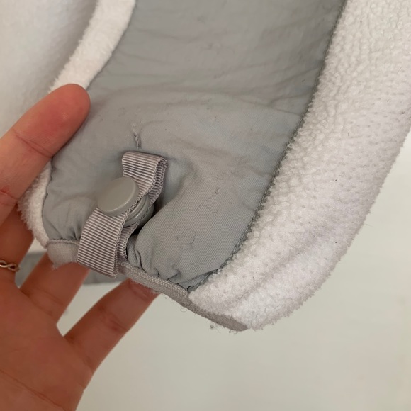 HOODED North Face Denali Jacket-  White /Gray - Picture 9 of 11